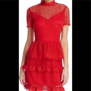 COPY - Red Ruffle Lace Dress